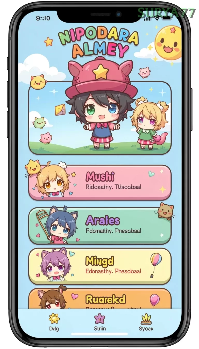 Galeri pratinjau visual surya77 build APK resmi terbaru